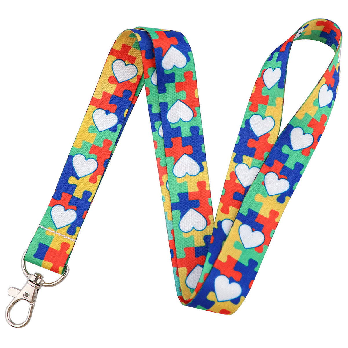 Care For Autism Long Neck Rope Double-sided lanyards