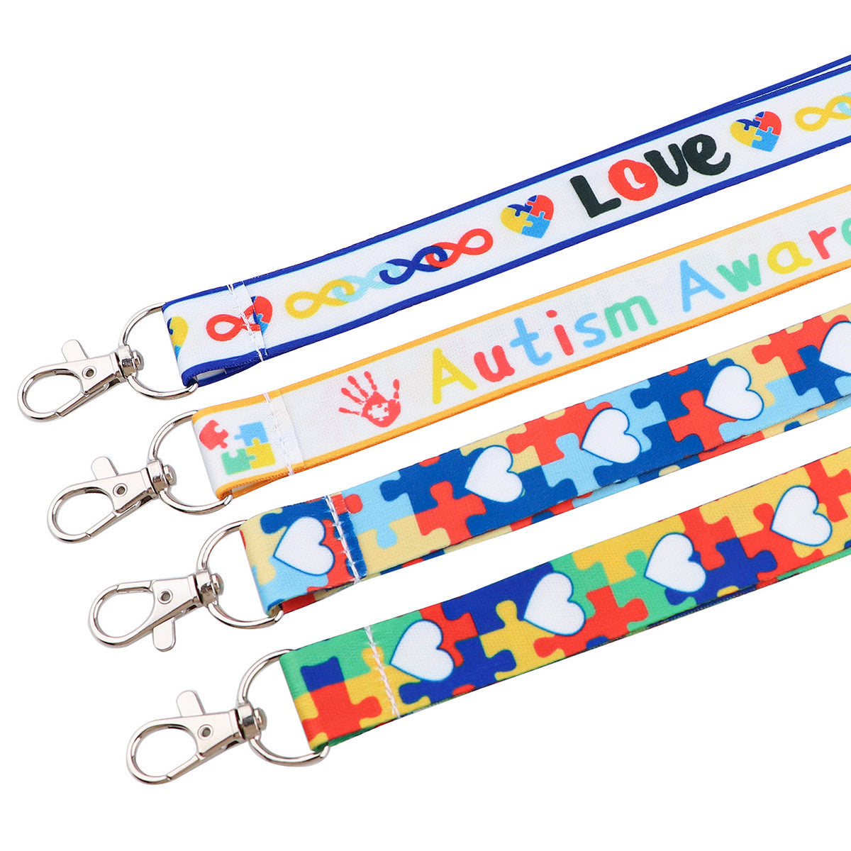 Care For Autism Long Neck Rope Double-sided lanyards