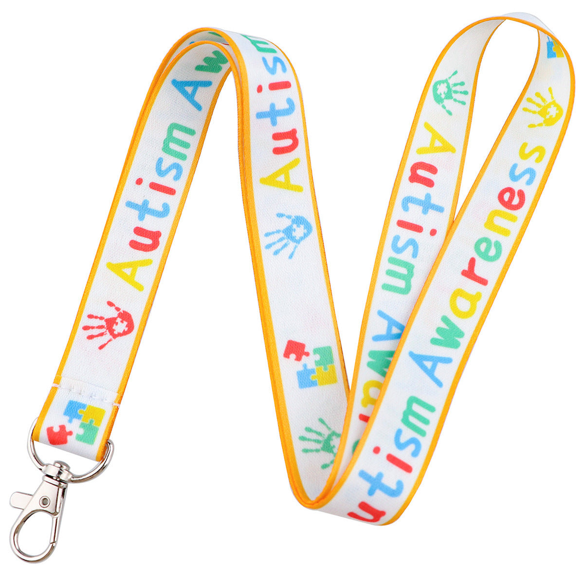 Care For Autism Long Neck Rope Double-sided lanyards