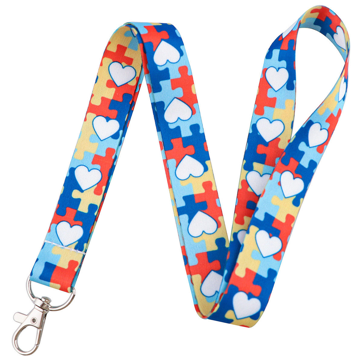 Care For Autism Long Neck Rope Double-sided lanyards